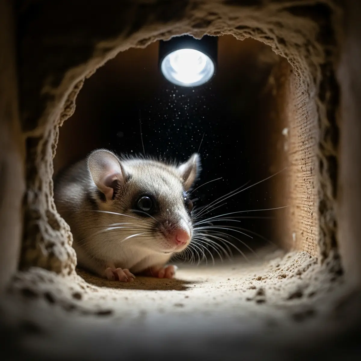 Loir gris dans une cloison de copropriété francilienne, source de grattement nocturne dans les murs, contexte diagnostic professionnel